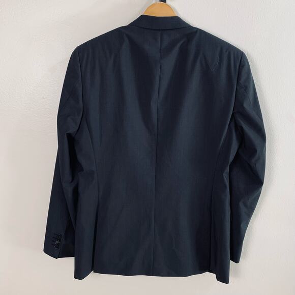 Boss Hugo Size 38R Men's Super 100 Wool Sport Coat Blazer Jacket Charcoal Gray - Picture 2 of 10